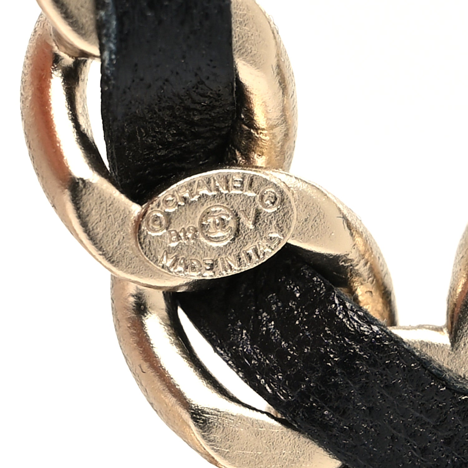 Chanel Lambskin Chain CC Brooch Black Gold 4 of 4