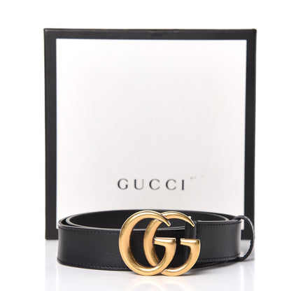 Gucci Calfskin Double G 30mm Belt 75 30 Black 7 of 7
