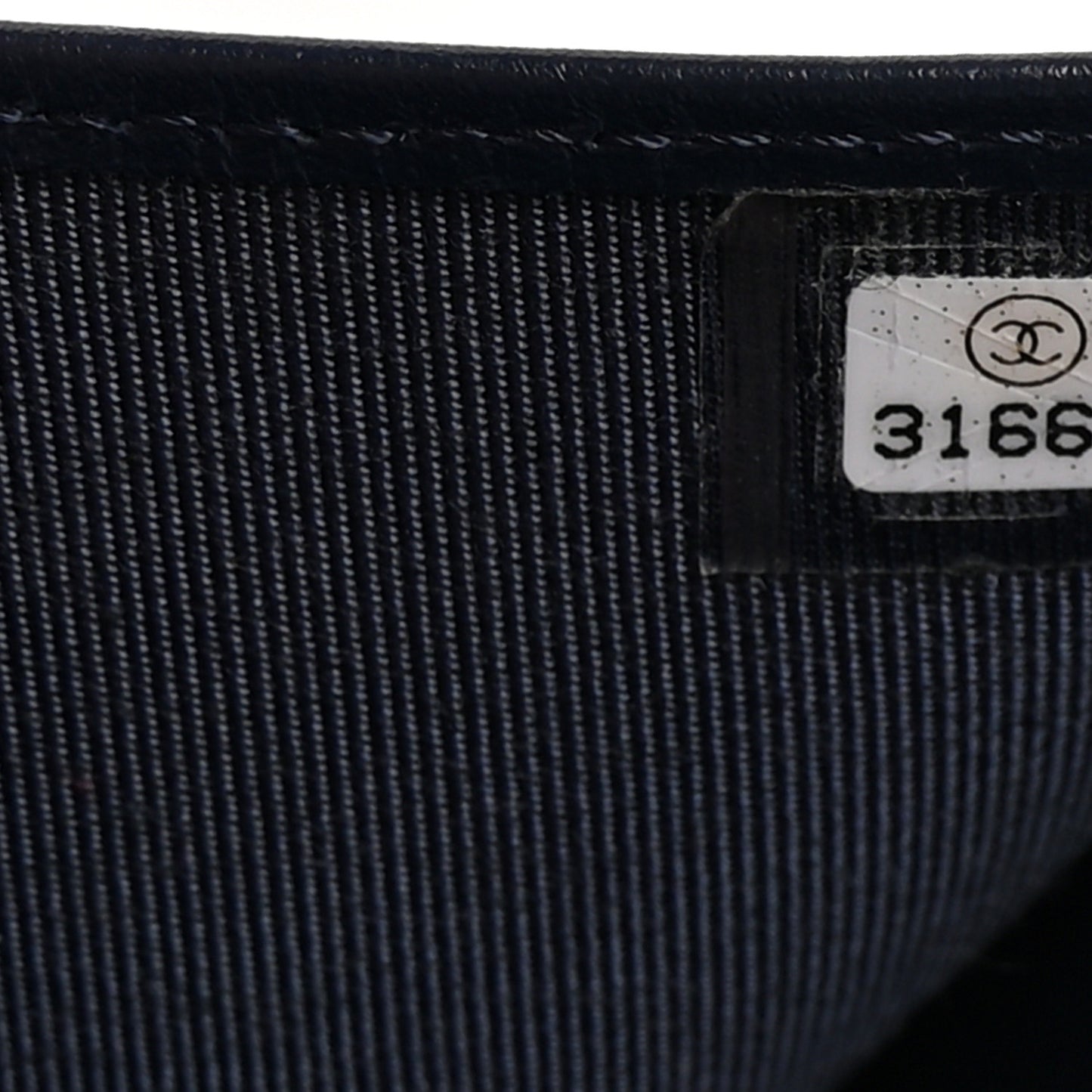 Caviar Quilted Compact Flap Wallet Navy