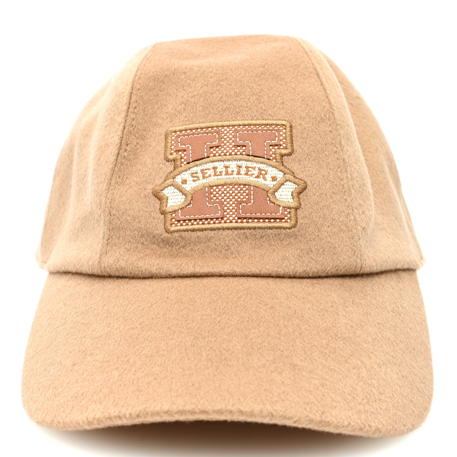 Hermes Cashmere Canvas Swift Davis H Sellier Cap 58 Beige Camel Beige Camel 3 of 8