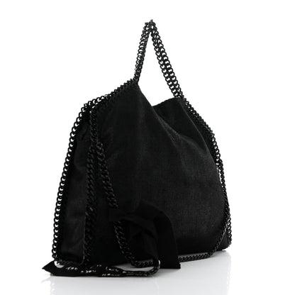 Stella McCartney Shaggy Deer Healing Power of Horses Falabella Fold Over Tote Black 2 of 10