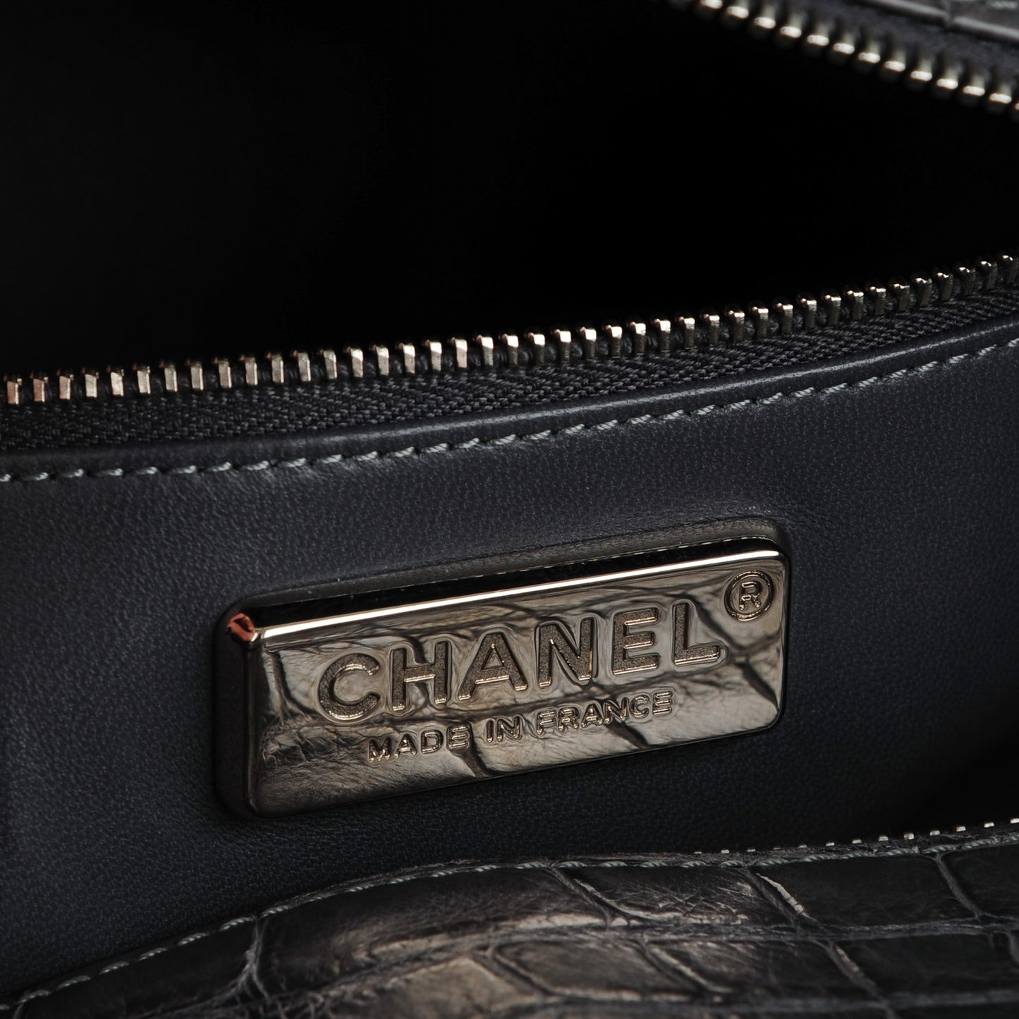 Matte Alligator Paris Biarritz Tote Grey