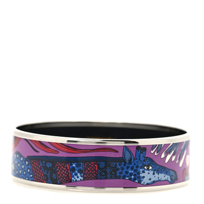 Hermes Enamel Printed Wide Le Marche de Savana Bracelet 65 1 of 8