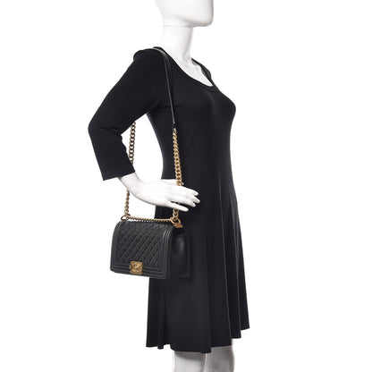 Chanel Lambskin Quilted Medium Boy Flap Black 2 of 11