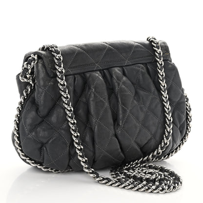 Chanel Washed Lambskin Quilted Medium Chain Around Messenger Dark Grey 3 of 14