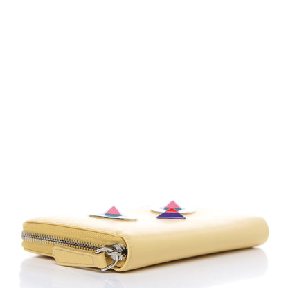 Fendi Vitello Century Hypnoteyes Zip Around Wallet Grano Multicolor 4 of 12