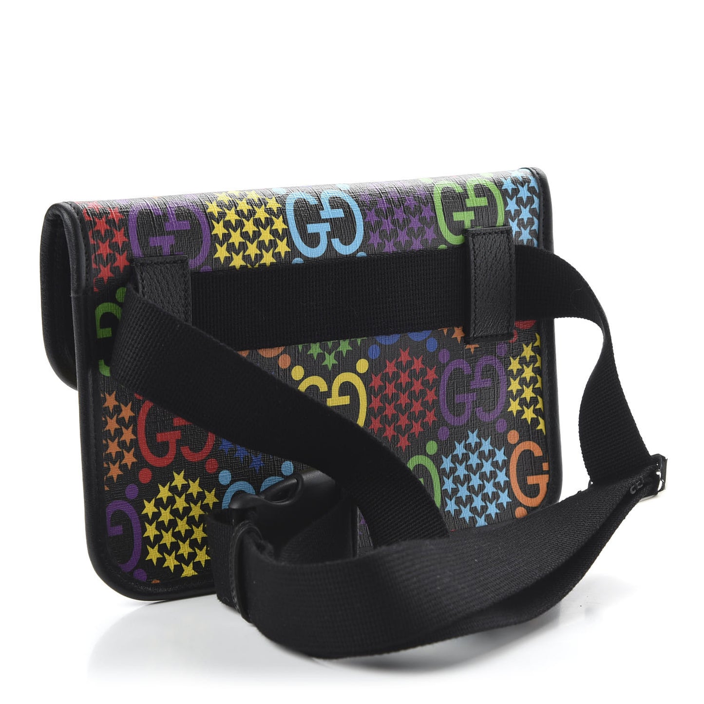 GG Supreme Monogram Psychedelic Slim Belt Bag Black