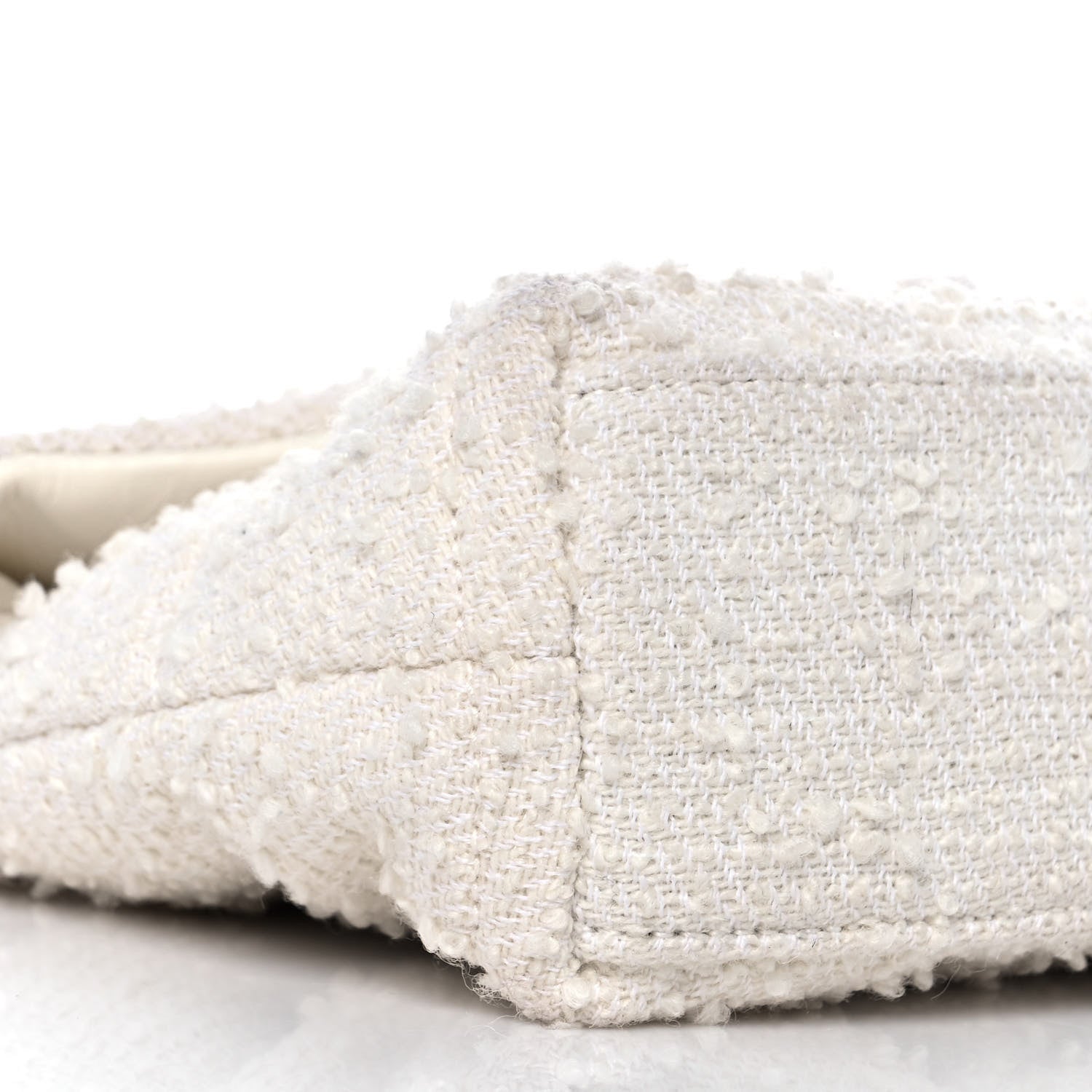 Saint Laurent Boucle Tweed Quilted Toy Loulou Puffer Monogram Chain Satchel Crema Soft 8 of 10