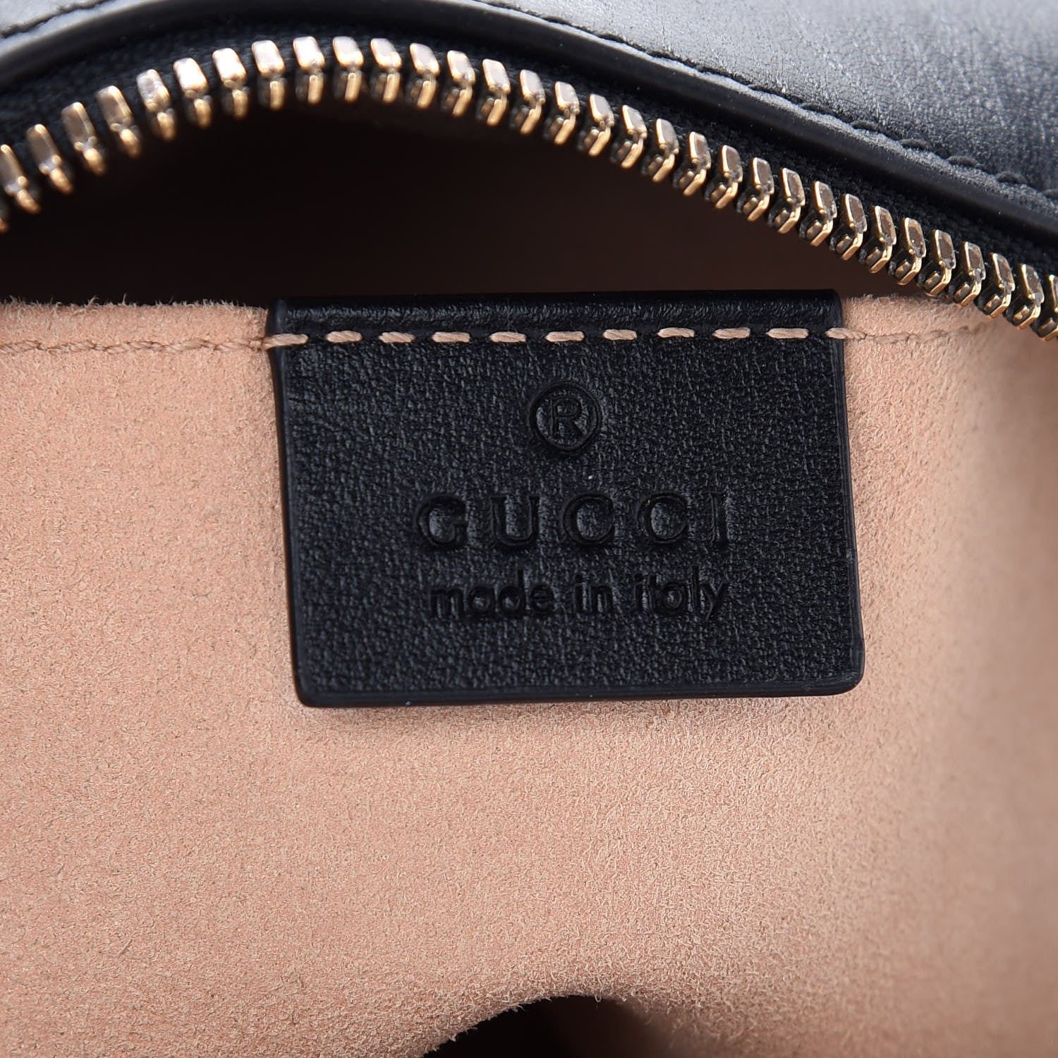 Gucci Calfskin Matelasse Small GG Marmont Chain Shoulder Bag Black 6 of 9