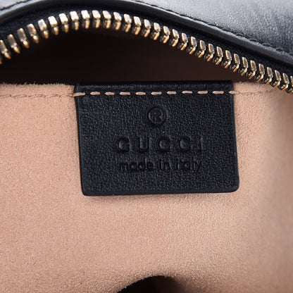 Gucci Calfskin Matelasse Small GG Marmont Chain Shoulder Bag Black 6 of 9