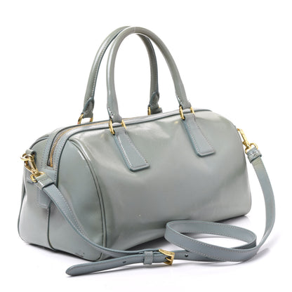 Prada Saffiano Vernice Bowler Acquamarina 2 of 13