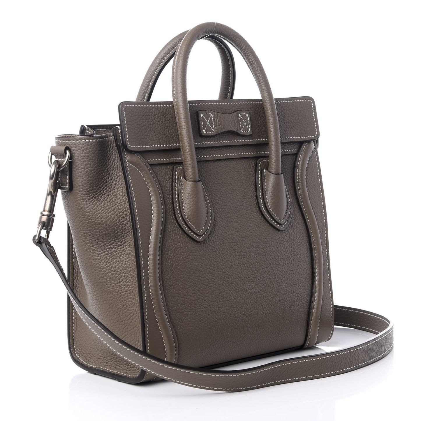 Drummed Calfskin Nano Luggage Souris