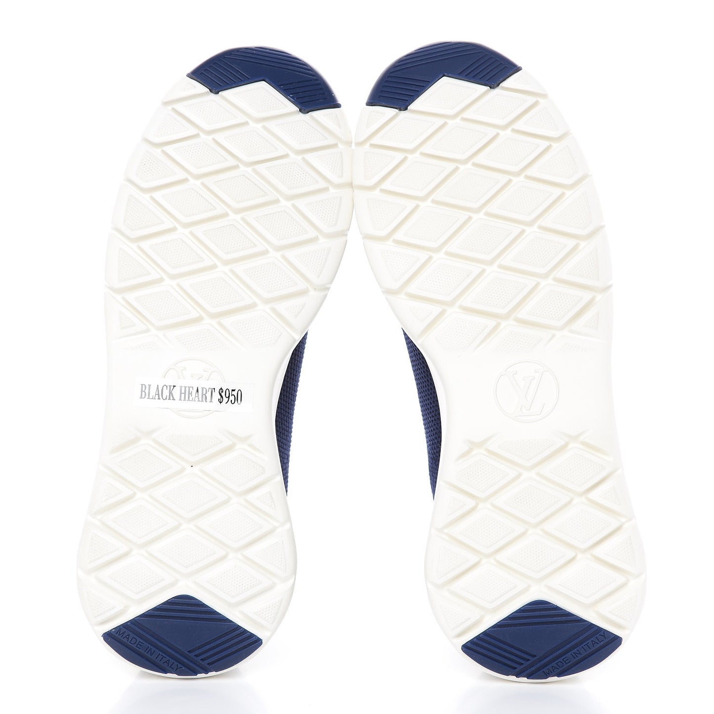 Stretch Fabric LV Black Heart Sock Sneaker 38 Marine