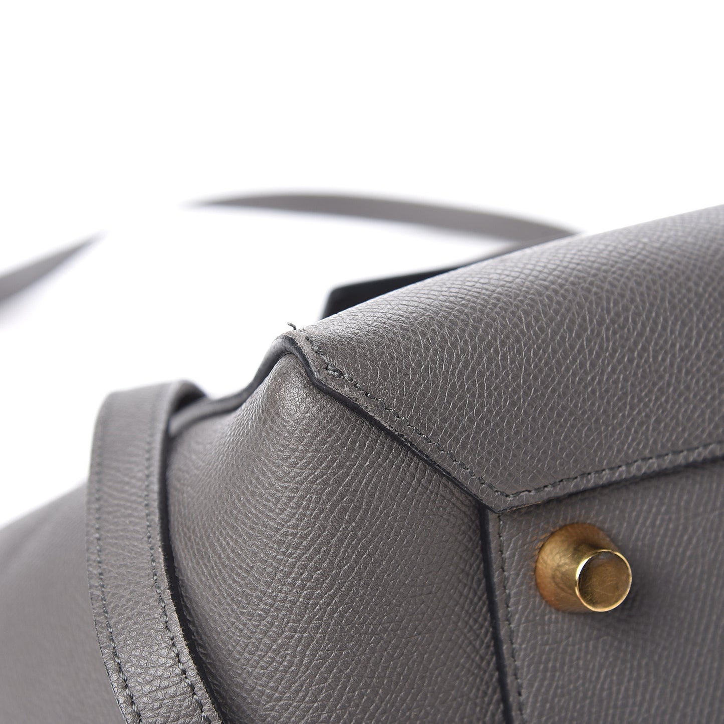 Grained Calfskin Mini Belt Bag Grey