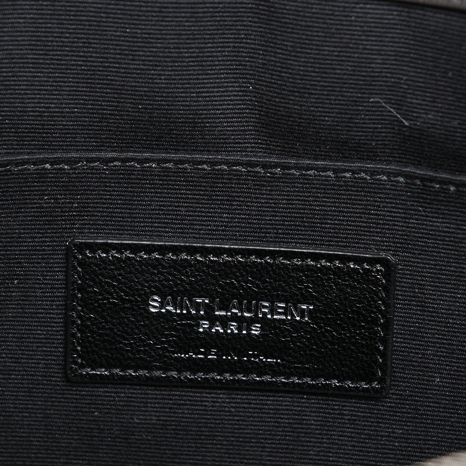Saint Laurent Calfskin Matelasse Chevron Cassandre Monogram Document Holder Coal 6 of 8