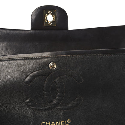 Chanel Lambskin Quilted Medium Double Flap Burgundy 13 of 14