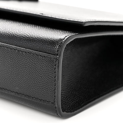 Saint Laurent Grain De Poudre Medium Classic Monogram Monochrome Kate Satchel Black 9 of 11