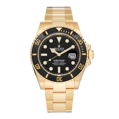 Rolex 18K Yellow Gold 41mm Submariner Date Watch Black 126618LN 1 of 5