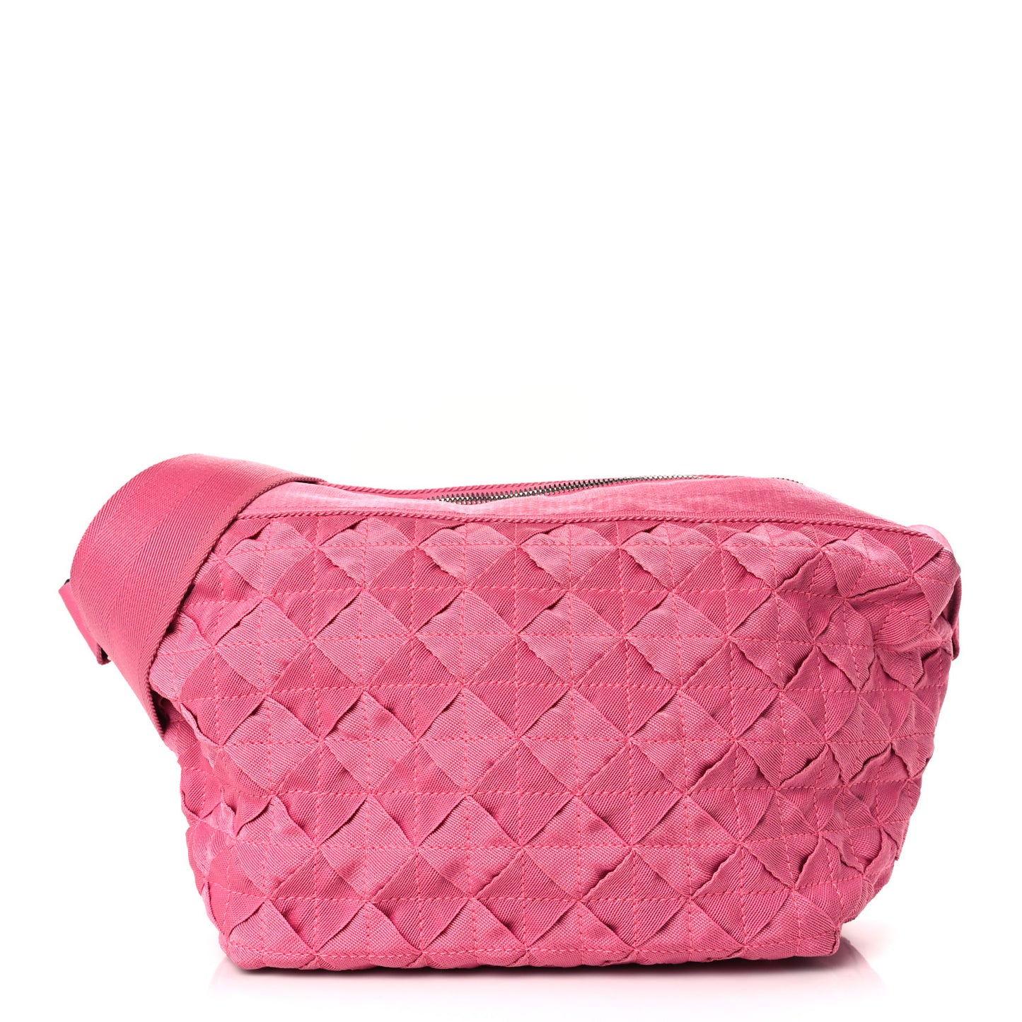 Canvas Maxi Intrecciato Webbing Cassette Crossbody Bag Pink