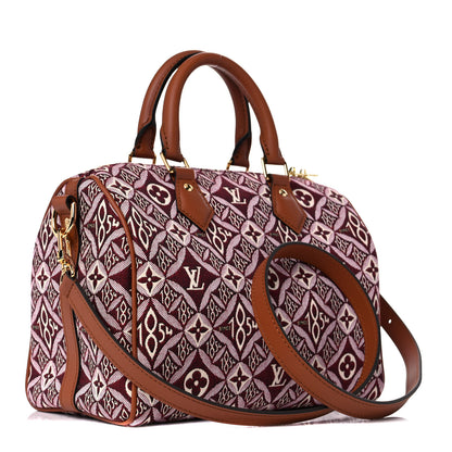 Louis Vuitton Jacquard Since 1854 Speedy Bandouliere 25 Bordeaux 3 of 9