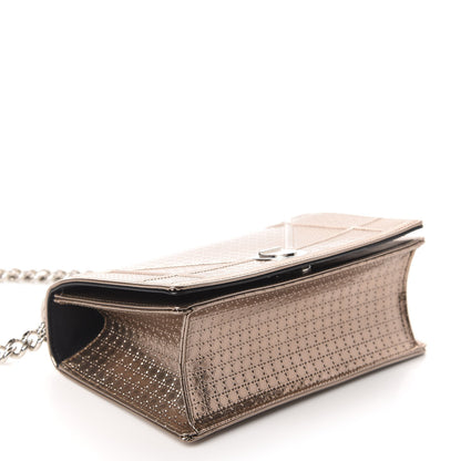 Christian Dior Metallic Patent Micro-Cannage Small Diorama Flap Bag Hyper Pink 4 of 14