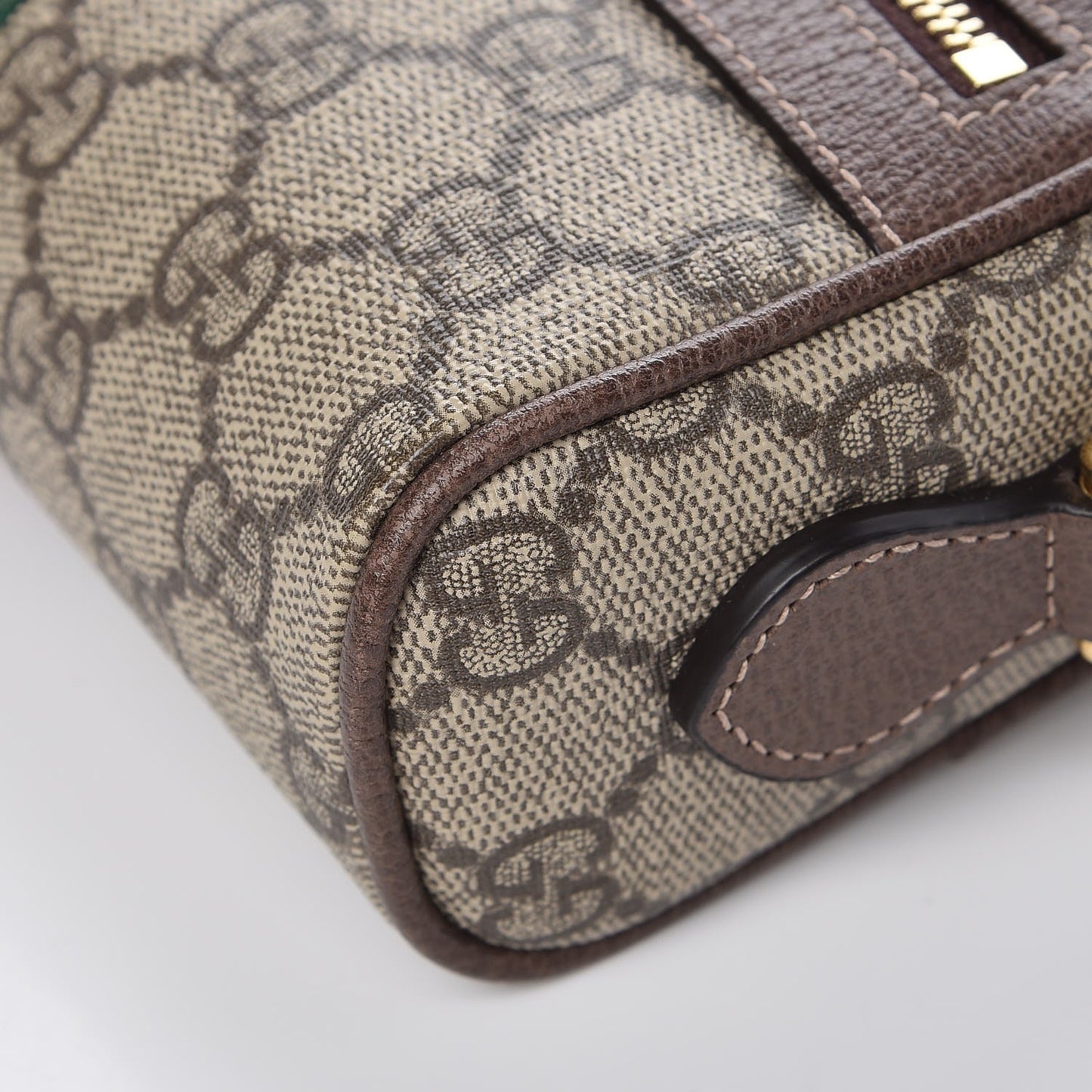 GG Supreme Monogram Web Mini Ophidia Shoulder Bag Brown