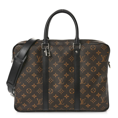 Louis Vuitton Monogram Macassar Porte-Documents Voyage PM 1 of 8