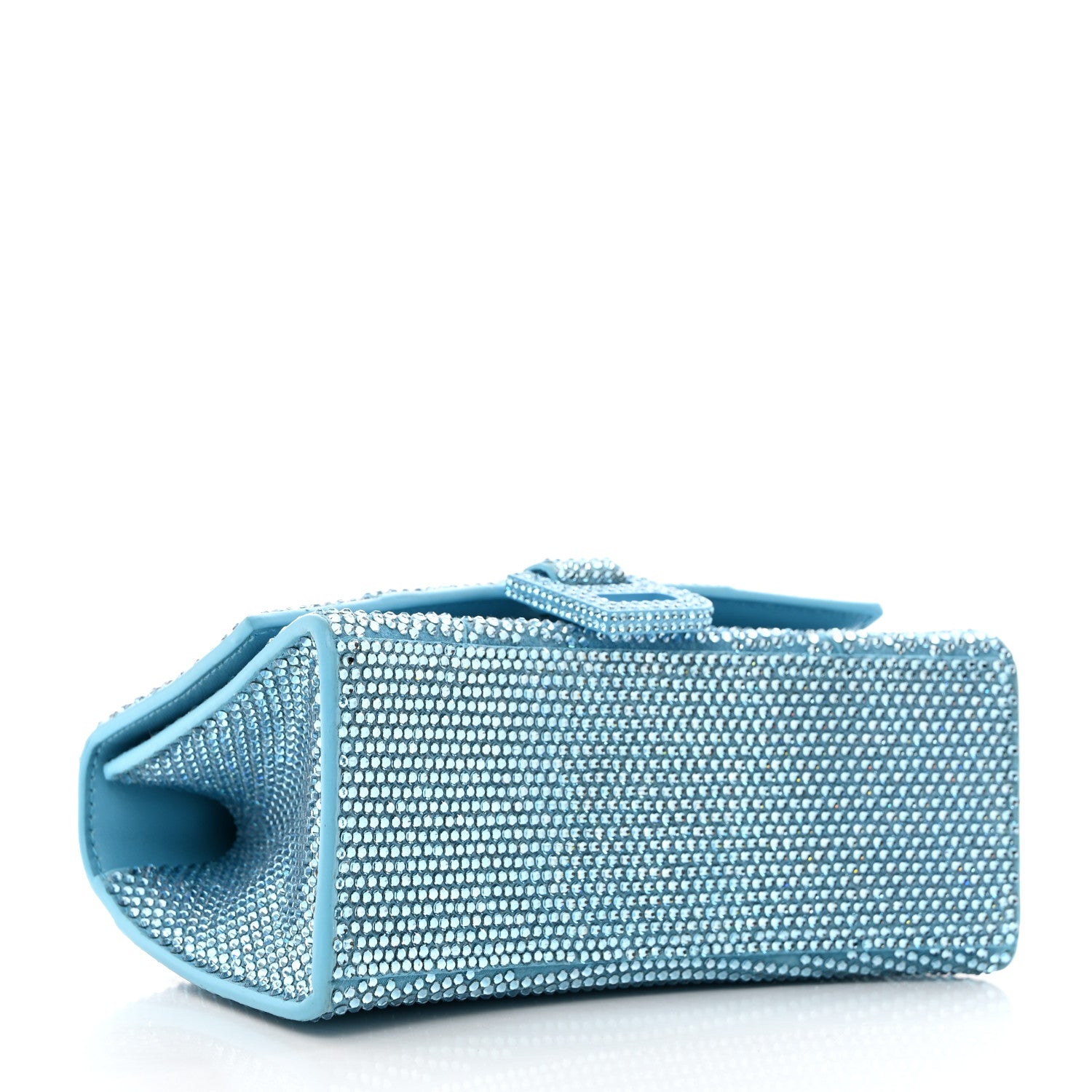 Balenciaga Strass Suede Hourglass Top Handle Bag XS Light Blue 4 of 11