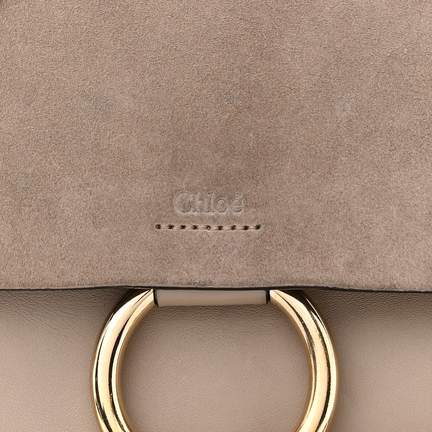 Chloe Suede Calfskin Small Faye Shoulder Bag Motty Grey 11 of 18