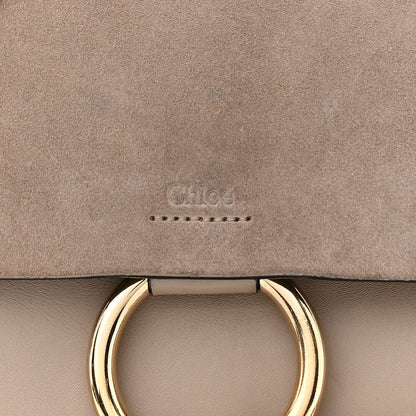 Chloe Suede Calfskin Small Faye Shoulder Bag Motty Grey 11 of 18