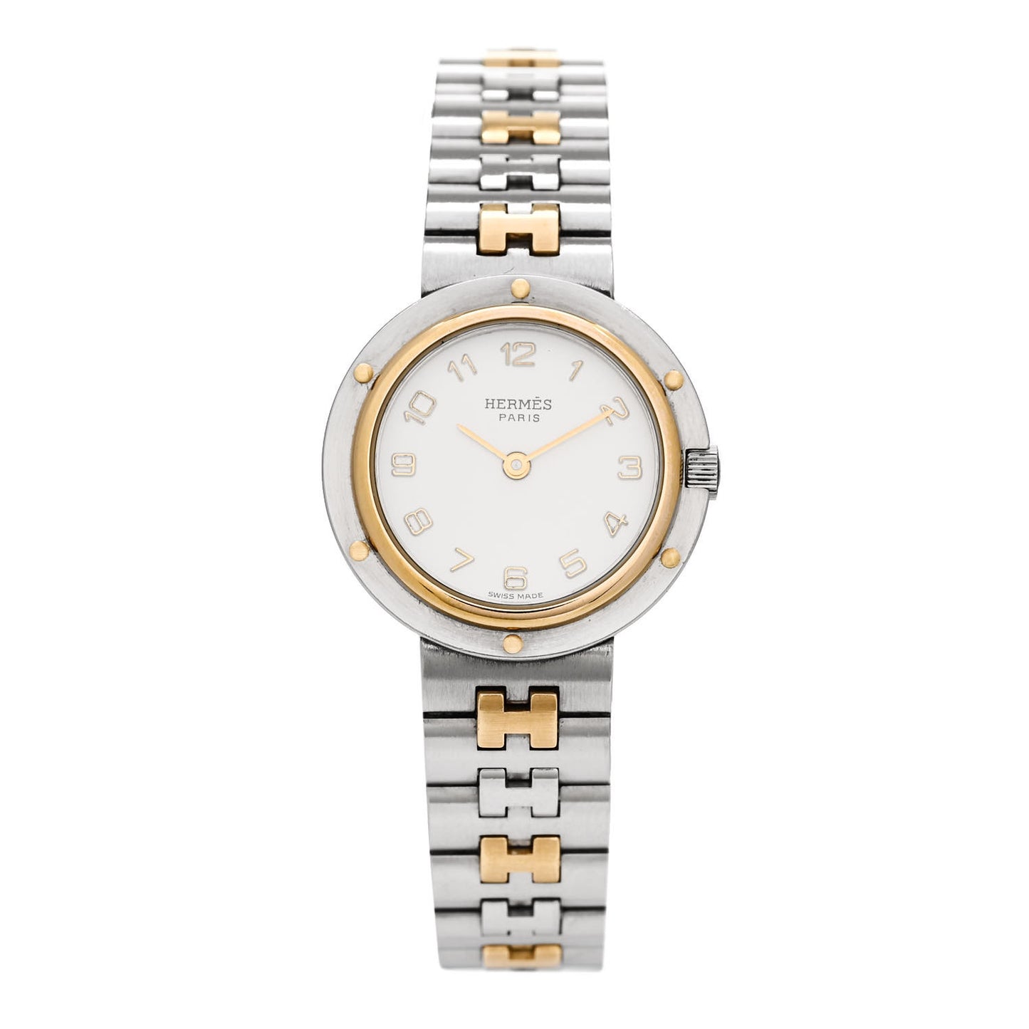 Stainless Steel 24mm Clipper Quartz Watch Gold