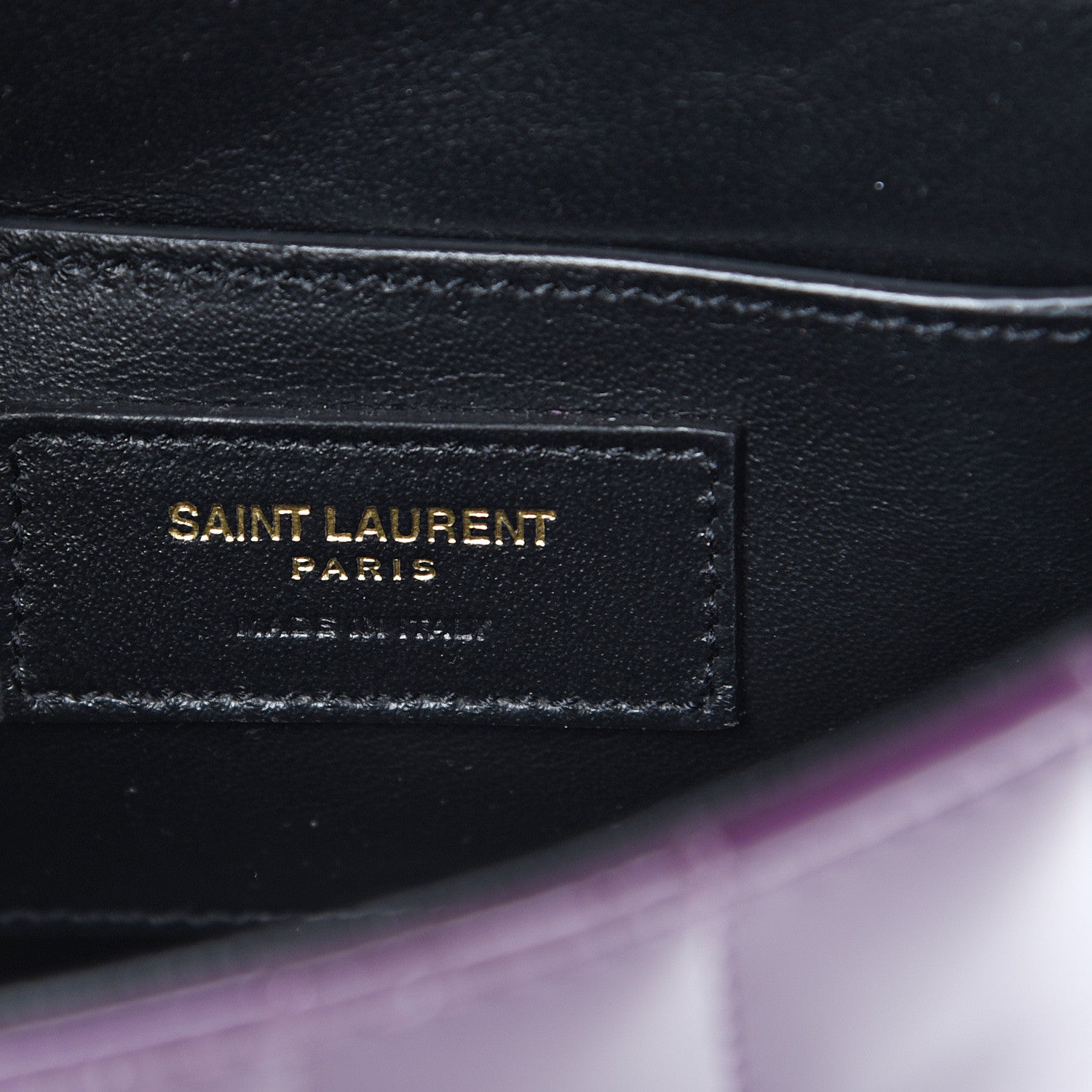 Saint Laurent Patent Matelasse Monogram Small Vicky Chain Bag Prunia 5 of 10