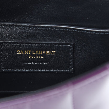 Saint Laurent Patent Matelasse Monogram Small Vicky Chain Bag Prunia 5 of 10
