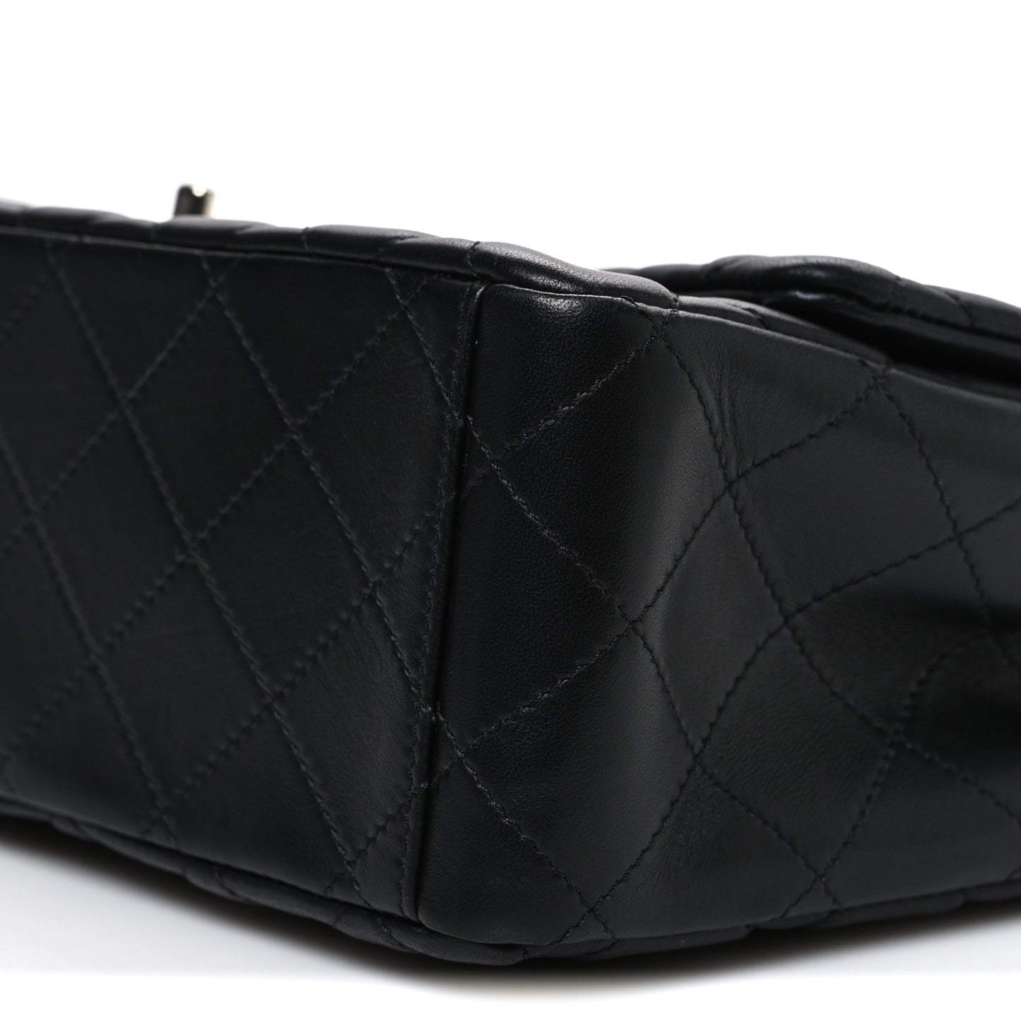 Lambskin Quilted Maxi Single Flap Black