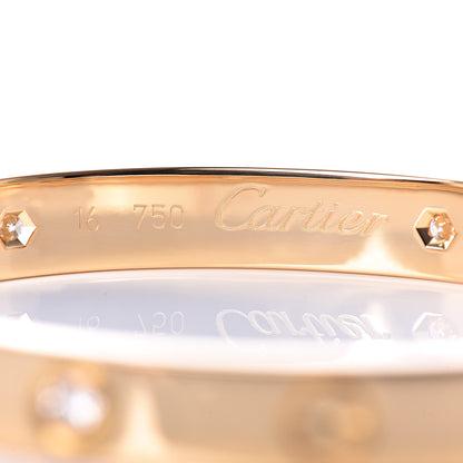 Cartier 18K Yellow Gold 6 Diamond LOVE Bracelet 16 4 of 7