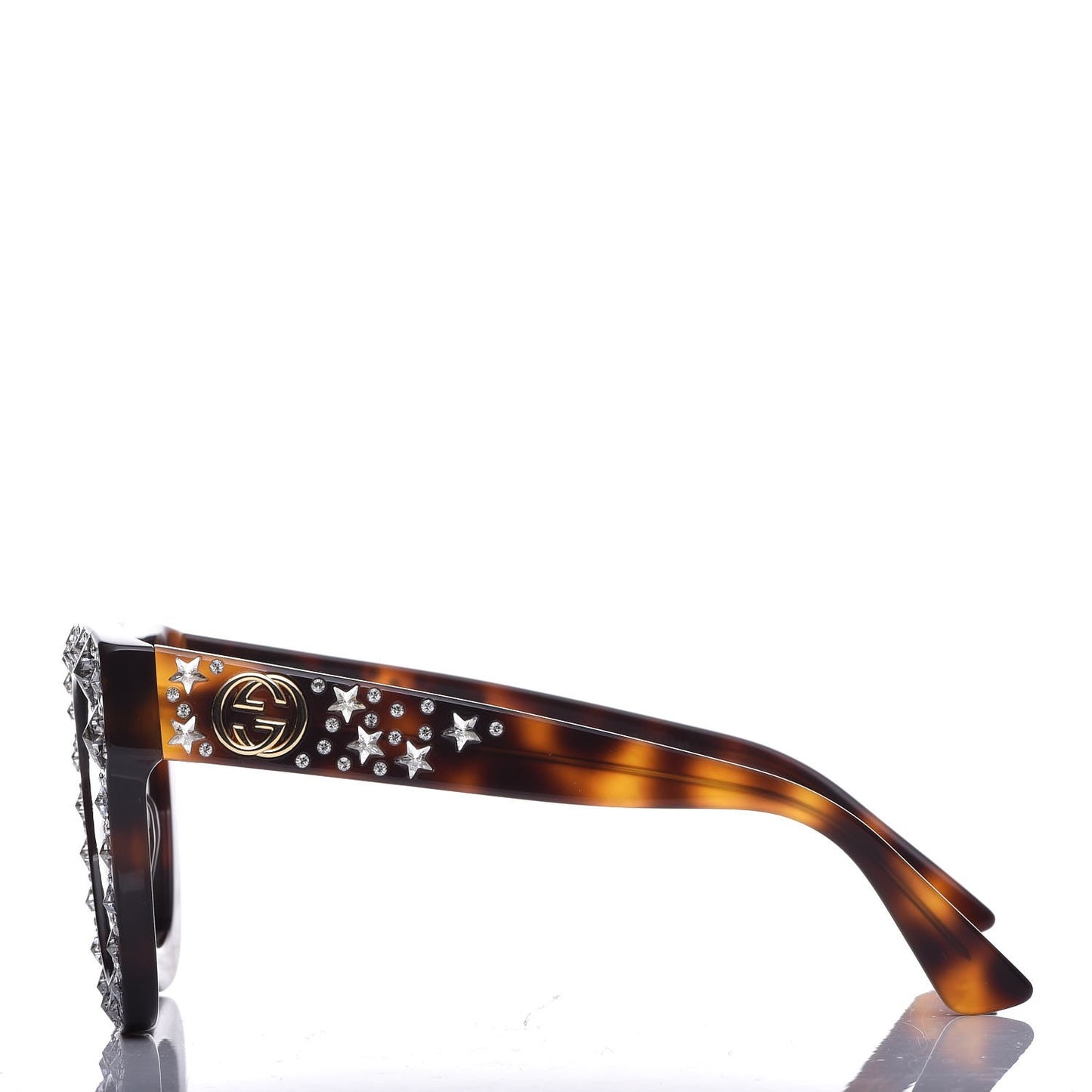 Acetate Stars Cat Eye Sunglasses GG0116S Havana