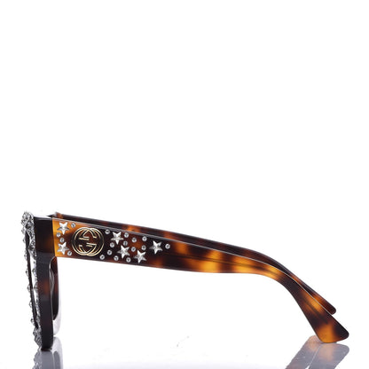 Gucci Acetate Stars Cat Eye Sunglasses GG0116S Havana 3 of 9