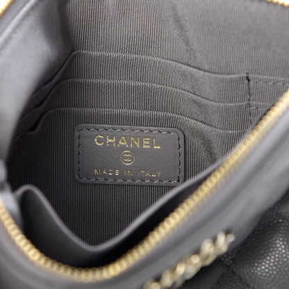 Chanel Caviar Quilted French New Wave Small CC Pouch Grey 6 of 6