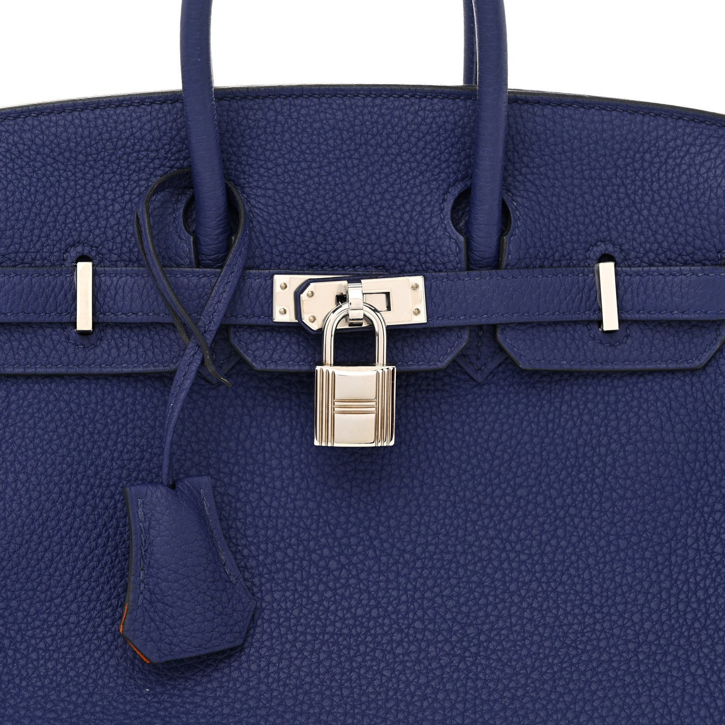 Togo Verso Birkin 25 Bleu Encre Orange