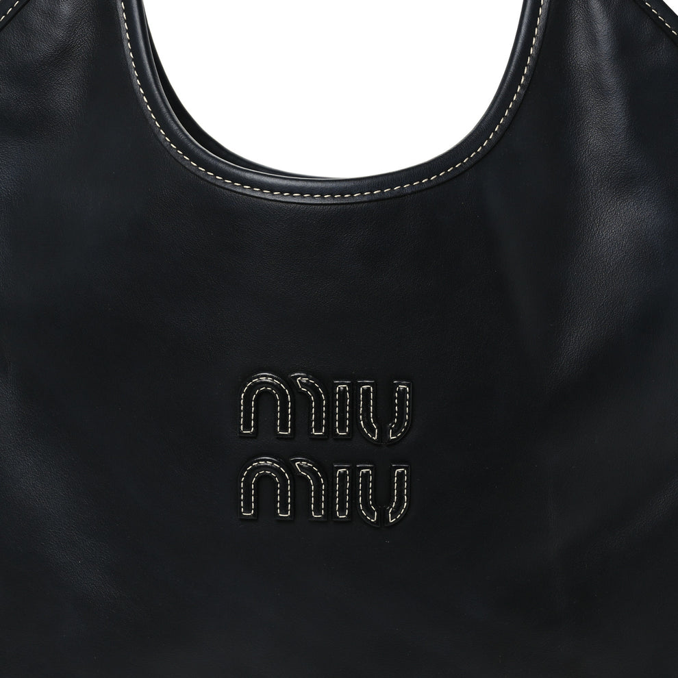 Miu Miu Nappa Ivy Bag Black 1995624 – FASHIONPHILE