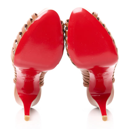 Christian Louboutin Calfskin Buchon 120 Cage Sandals 39.5 Cuoio 5 of 8
