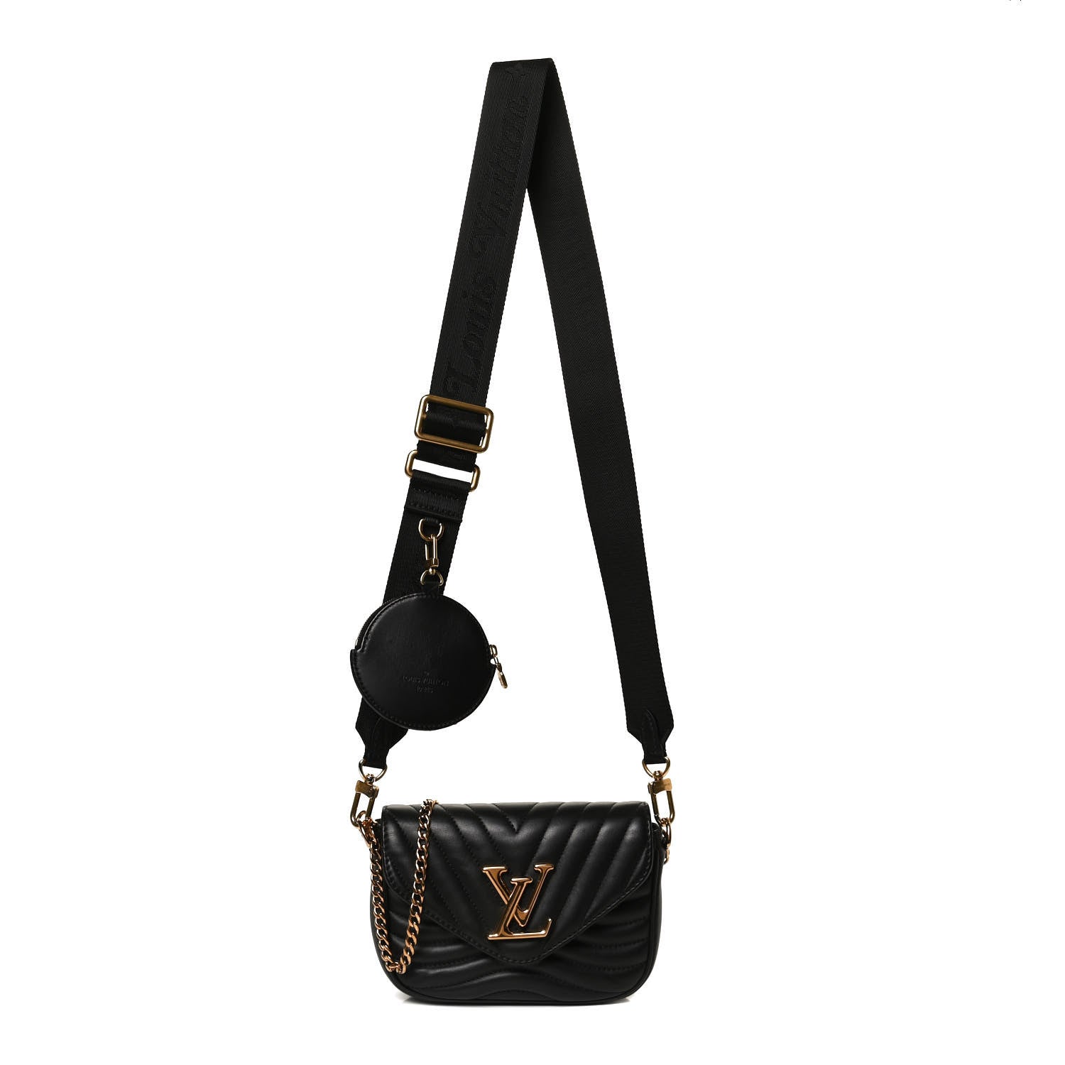Louis Vuitton Calfskin New Wave Multi Pochette Black 1 of 11