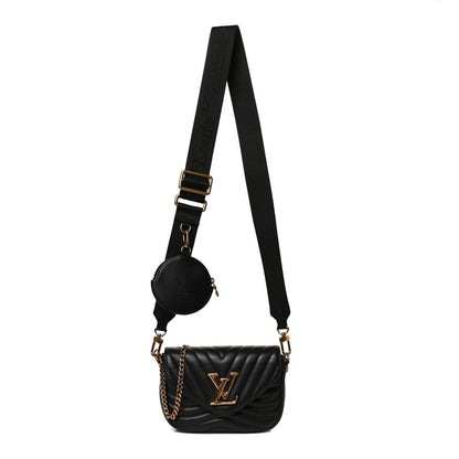 Louis Vuitton Calfskin New Wave Multi Pochette Black 1 of 11