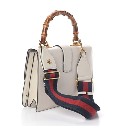 Gucci Calfskin Bamboo Web Medium Dionysus Top Handle Bag White Blue Hibiscus Red 3 of 13