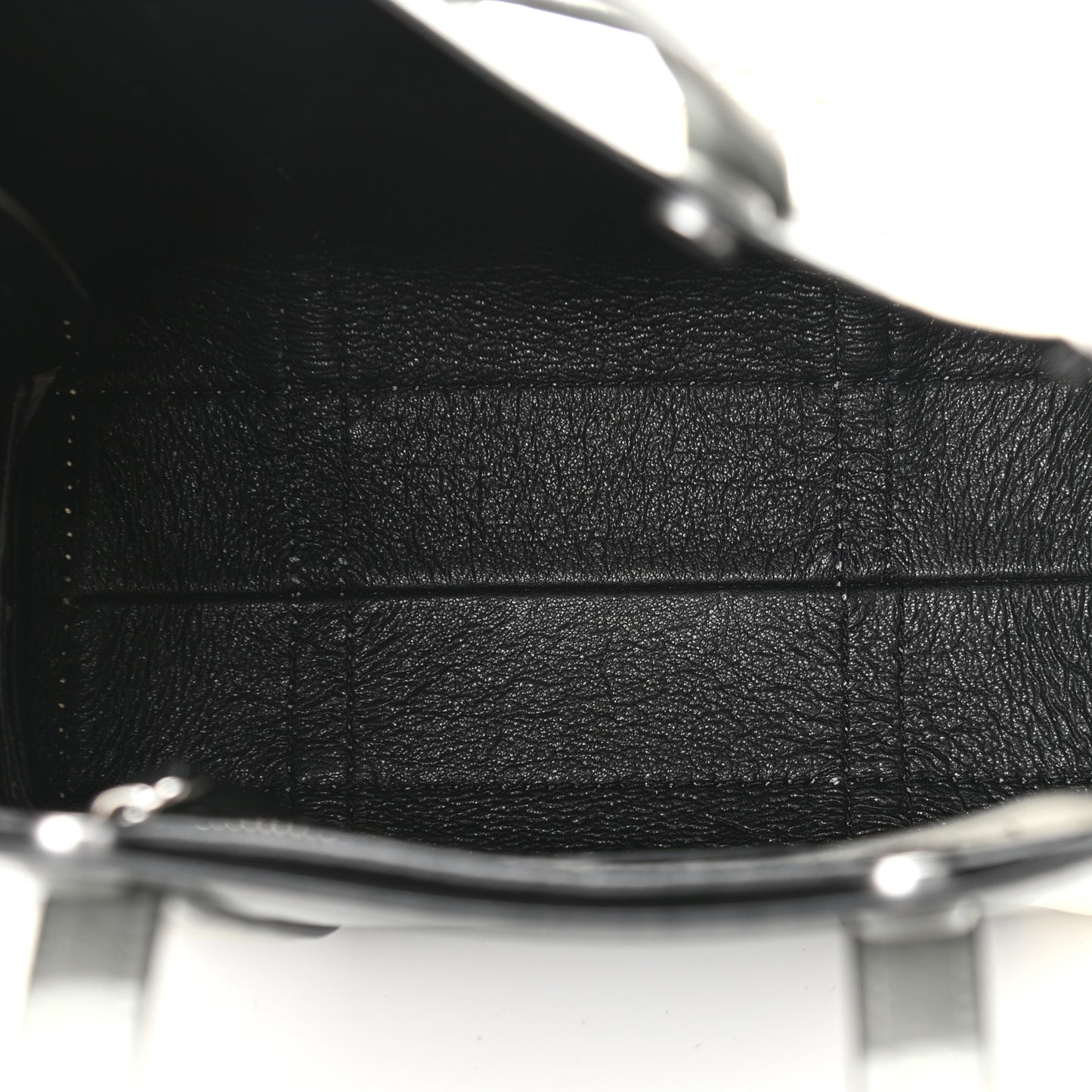 Grained Calfskin The Tag Tote Grey White