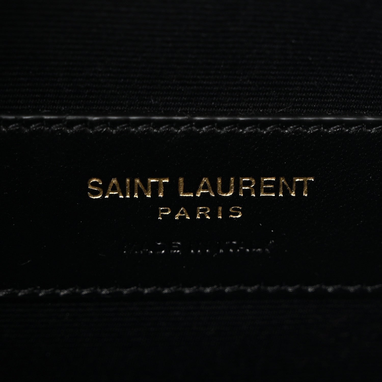 Saint Laurent Grain De Poudre Chevron Monogram Large Bill Pouch Dark Beige 7 of 9
