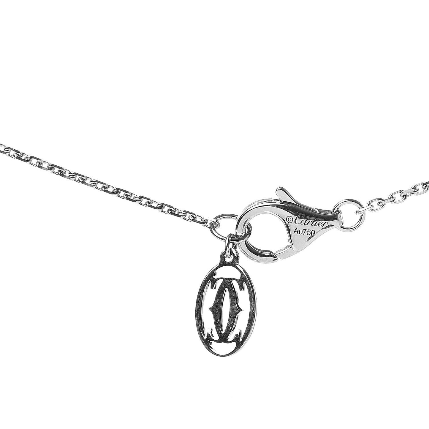 18K White Gold Diamond XS D'Amour Pendant Necklace
