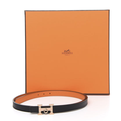Hermes Swift Epsom 13mm 5382 Rock Belt 75 Black Orange 5 of 5