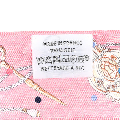 Hermes Silk Les Cles A Pois Twilly Rose Beige Multicolor 4 of 4