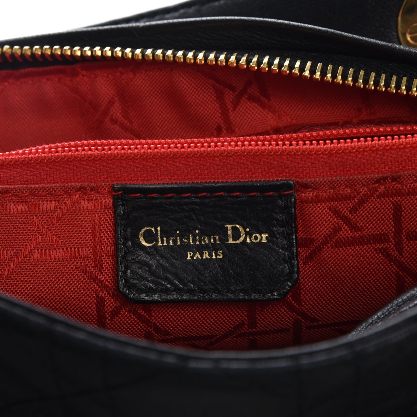 Lambskin Cannage Medium Lady Dior Black